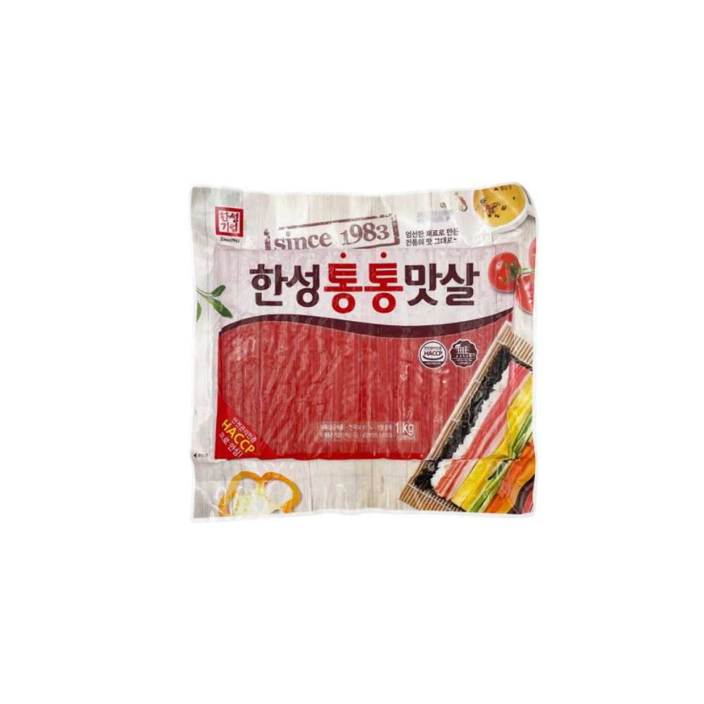 [주문제품] 한성 통통맛살 1kgx10 박스출고 냉장 김밥 맛살 분식 도시락 : 와우식자재