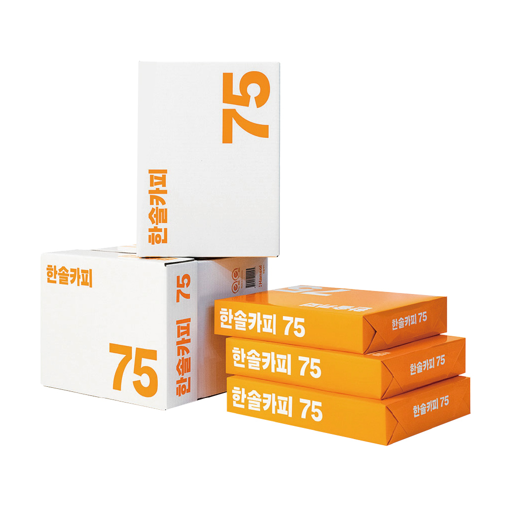 한솔 복사용지 A4 75g 500매x5권 : 알유오피스