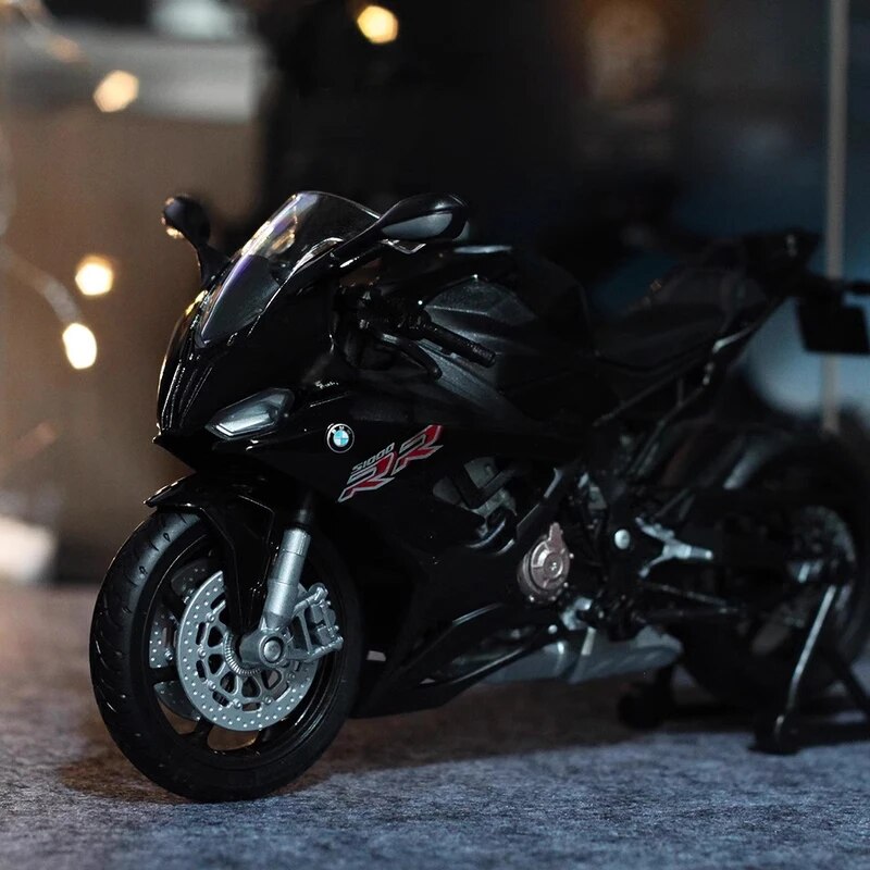 BMW 다이캐스트 WELLY 1/12 S1000RR 다이 캐스트 바이크 오토바이 모델 장난감 차량 컬렉션 오토바이크 쇼크 업소버 오프로드 오토사이클... 