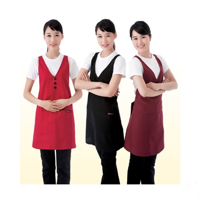 라인유니폼  포그니맵시 유니폼 앞치마 /( 블랙/ 와인/레드/ 특대) 미용실  식당  생활앞치마 : 후율헤어마켓