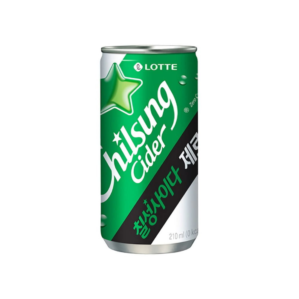 롯데 칠성 사이다 제로 캔 탄산 음료 210ml x 10캔 : 피에이디