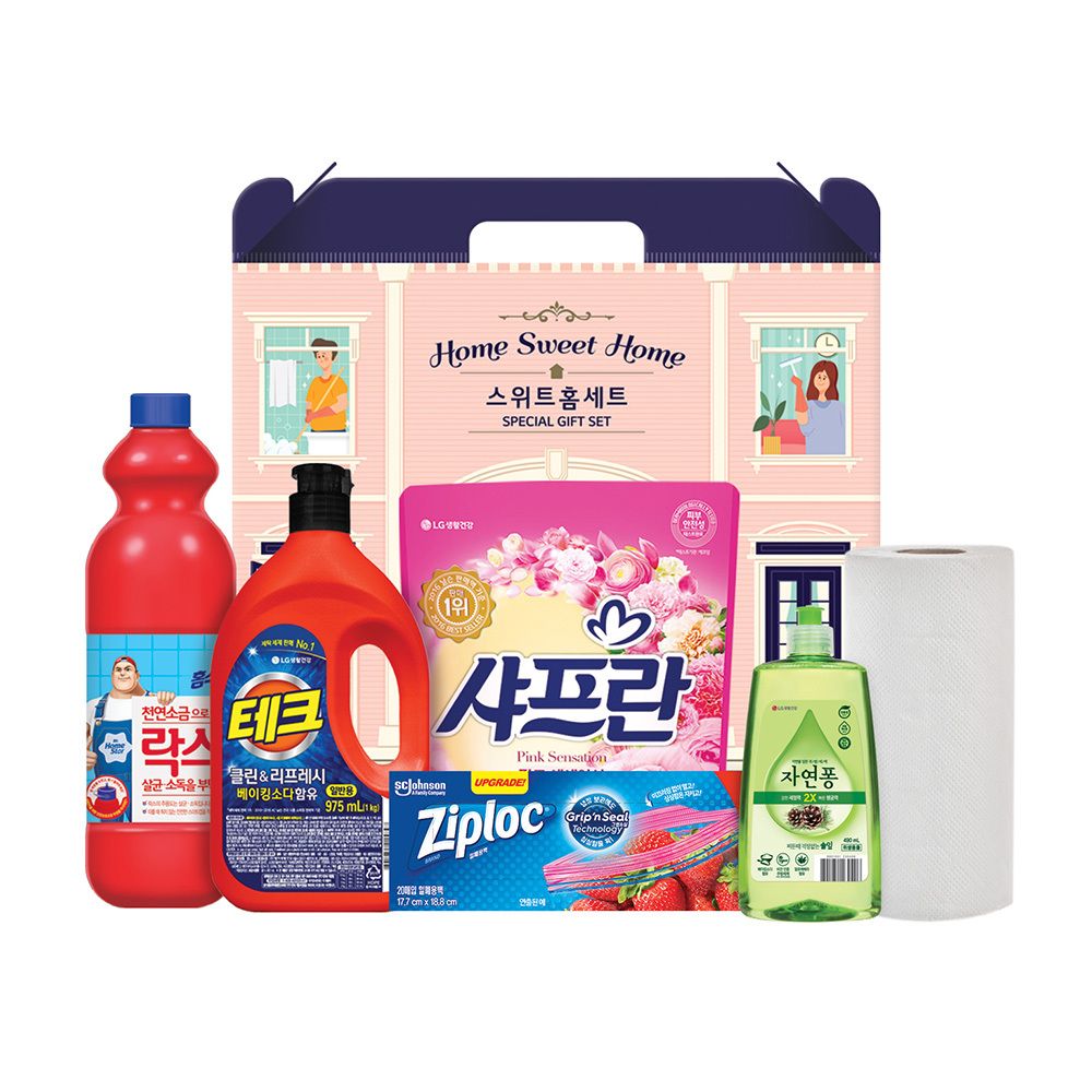 세탁 세제 토탈 케어 스위트홈 CAP 타올 리필 홈스타 지퍼락 키친 청결한 세제 클린앤리 샤프란 : 백성