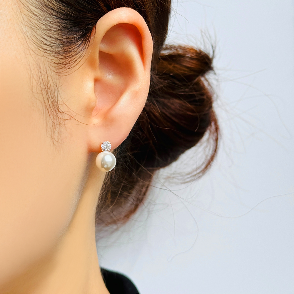 14k 18k 진주귀걸이 한복 혼주 진주 링 귀걸이 : 브링 제이