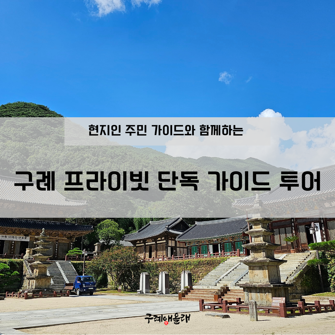 [당일/구례/화엄사/쌍산재/사성암/천은사] 주민 가이드와 함께하는 프라이빗 단독 가이드 투어(최대 6인) : 구례애올래