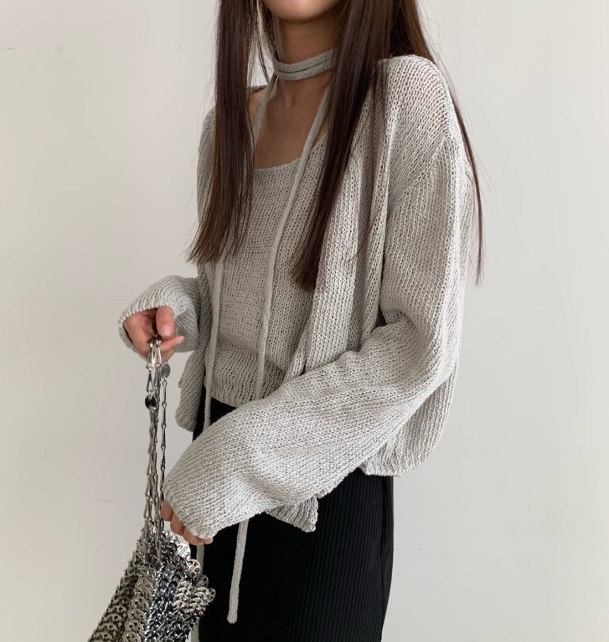 미트미 린느 랩 나시 가디건 SET : Due 두에