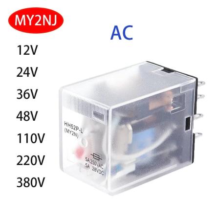 1PCS AC 12V 24V 36V 48V 110V 220V LED 표시기와 전자기 릴레이 HH52P MY2 시리즈 12VDC 380 MY2NJ : 해외마켓닷닷
