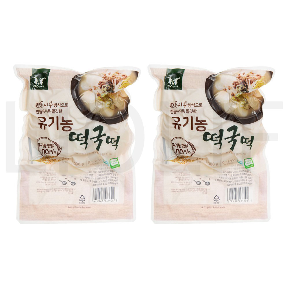 떡찌니 떡 유기농 떡국떡, 500g, 2개 : SUPER SALE