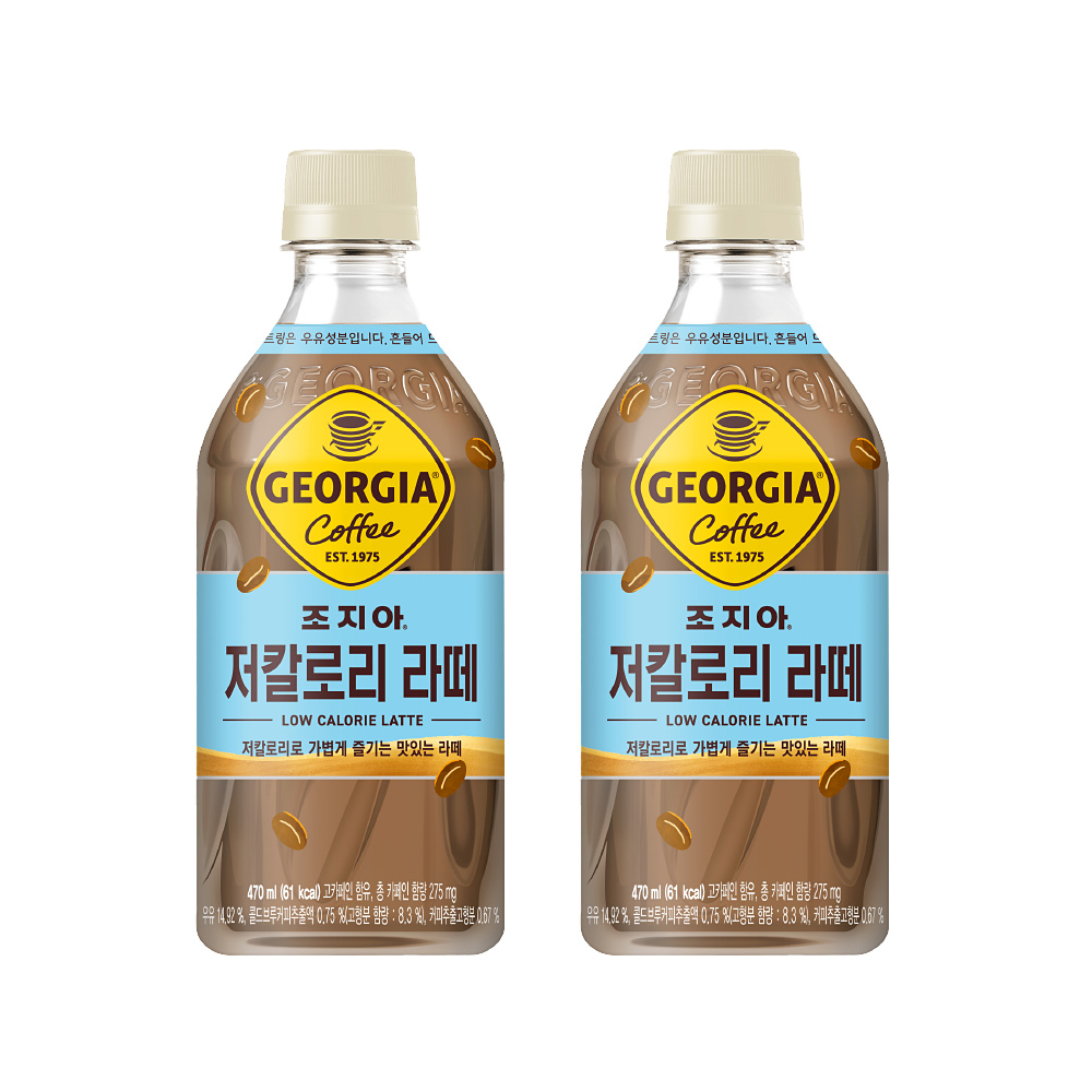 조지아 크래프트 블랙 디카페인 카페라떼 저칼로리라떼 470ml 12개입 : 마시자닷컴