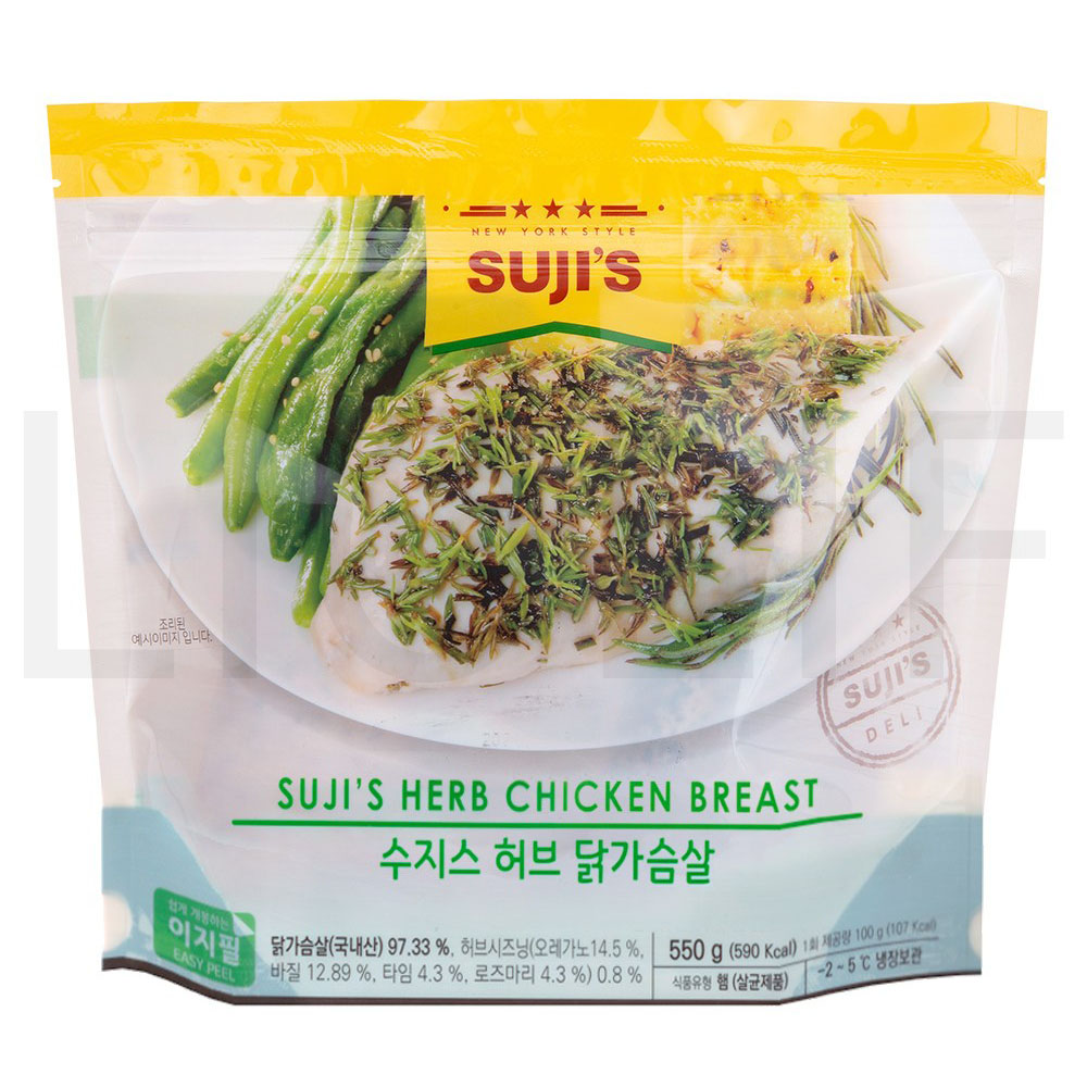 수지스 닭가슴살 허브 닭가슴살 (냉장), 550g, 1개 : SUPER SALE