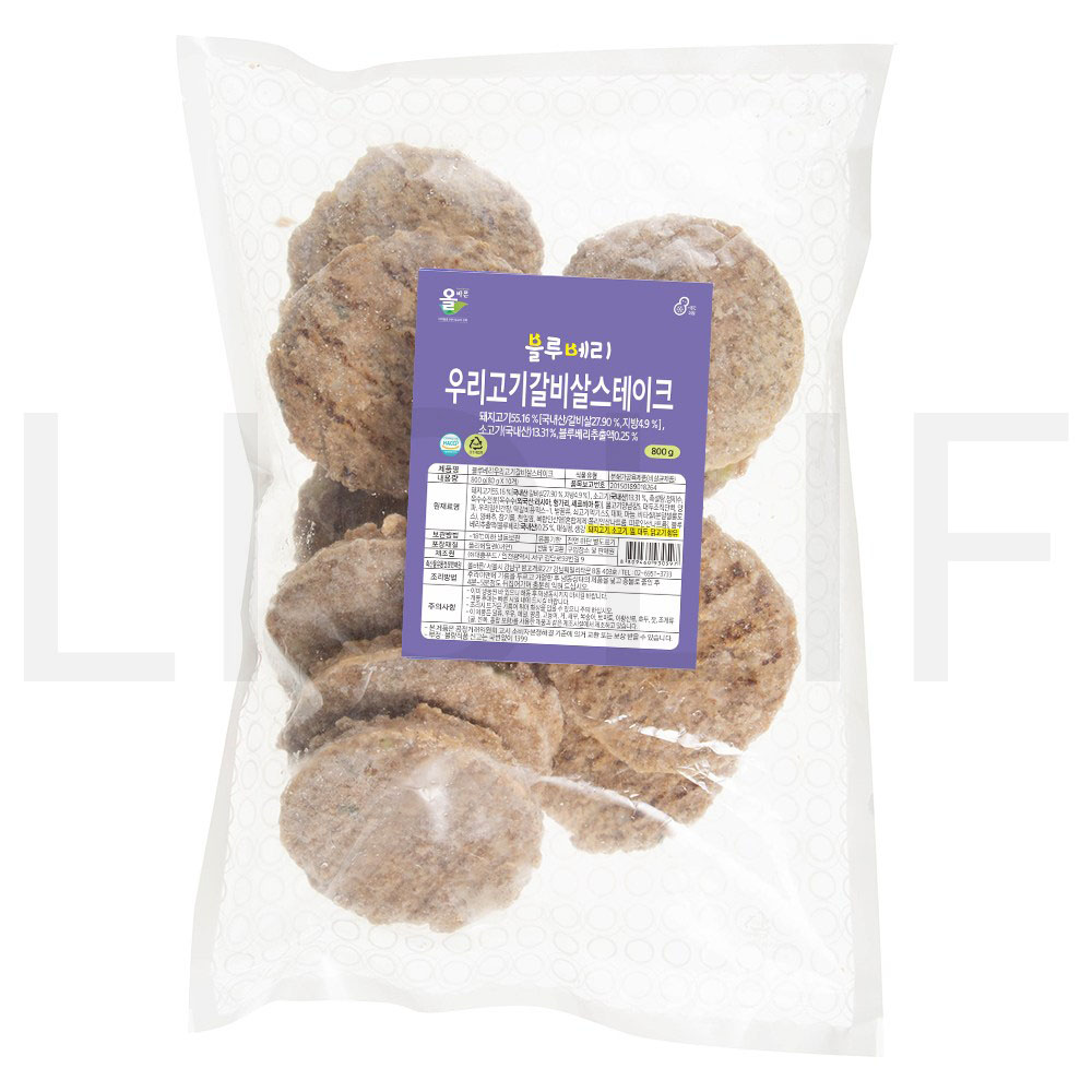 블루베리 기타냉동/간편조리식품 우리고기 갈비살스테이크80 (냉동), 800g, 1개 : SUPER SALE