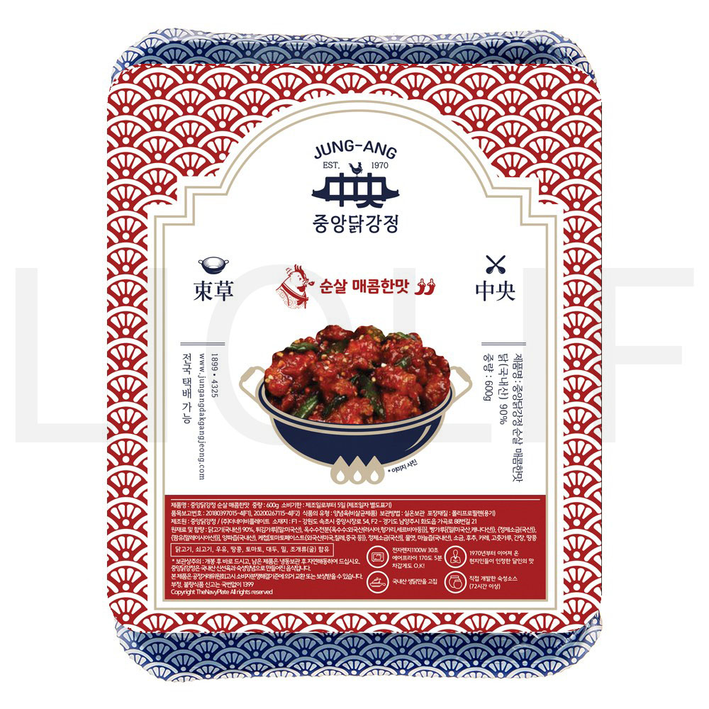 중앙닭강정 기타냉동/간편조리식품 순살 매콤한맛, 600g, 1팩 : SUPER SALE