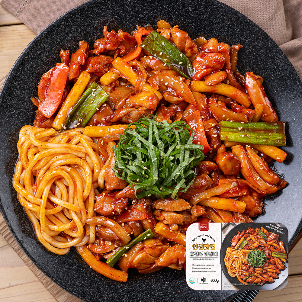 고급진 인생맛집 춘천식 닭갈비 300g 2팩 (냉동) 총600g : 주식회사 고급진