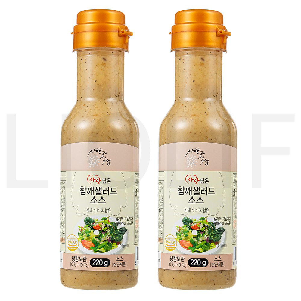사랑과정성 기타소스/드레싱 사랑담은 참깨샐러드소스, 220g, 2개 : SUPER SALE