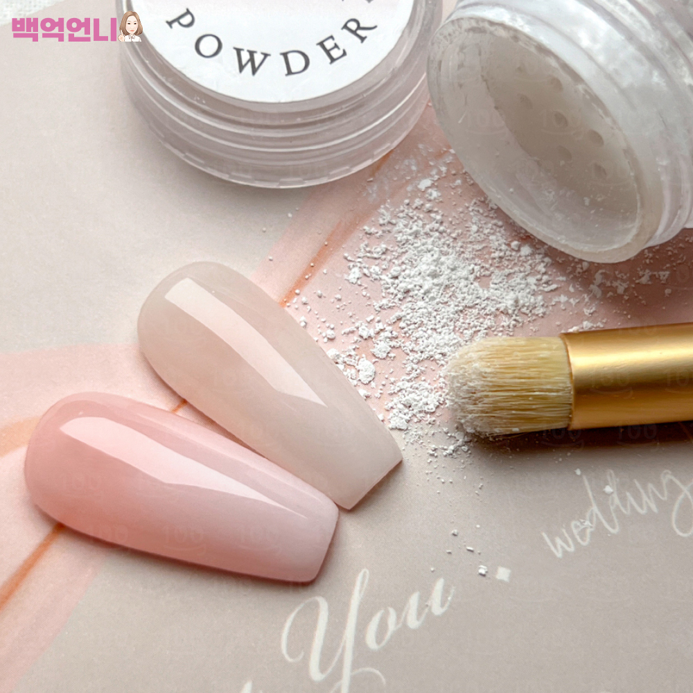 비블라 화이트그라키트 그라데이션네일 : 백억언니