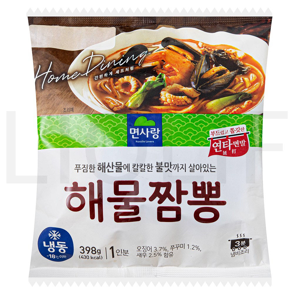 면사랑 기타냉동/간편조리식품 해물짬뽕 1인분 (냉동), 398g, 1개 : SUPER SALE