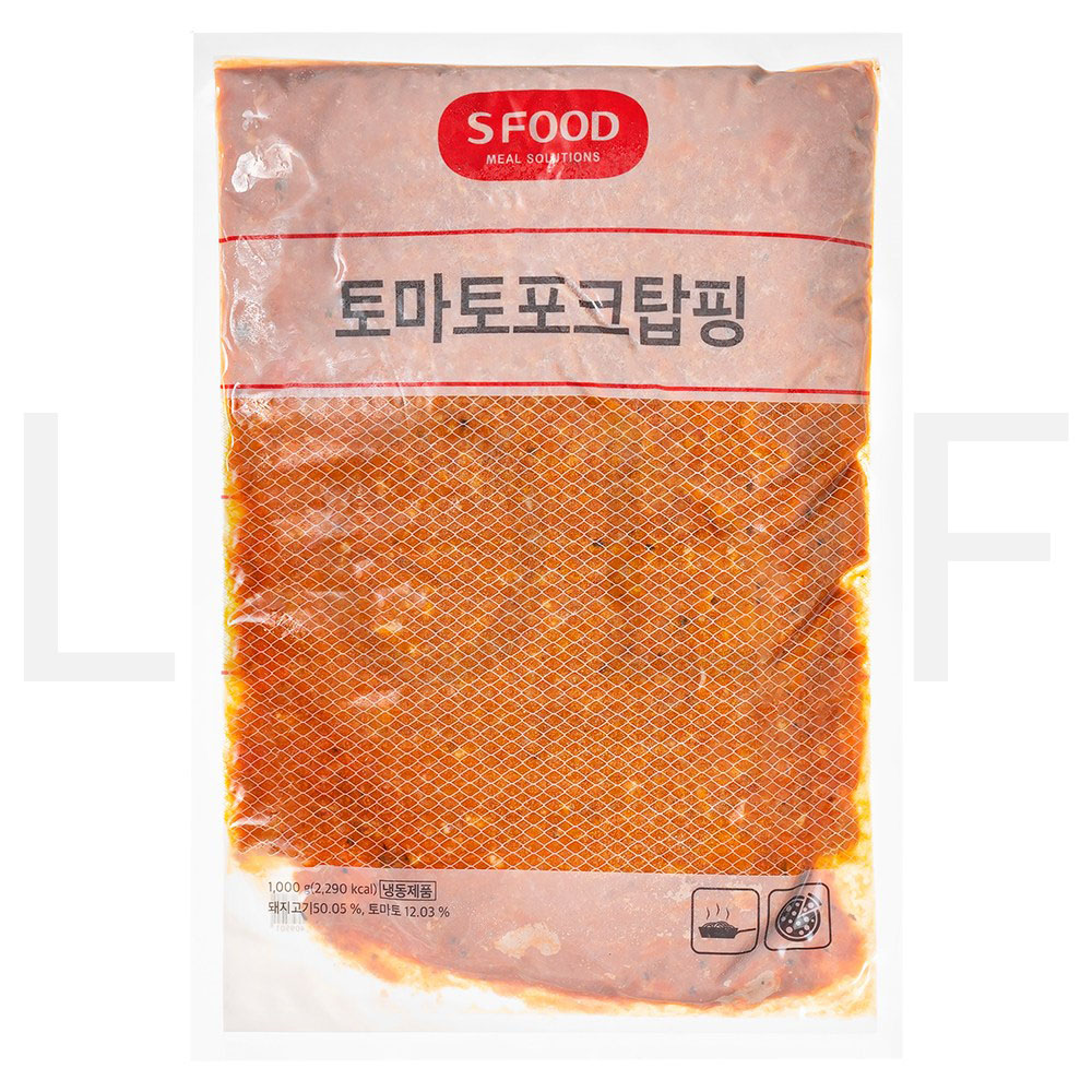 에쓰푸드 돼지양념육 토마토 포크 탑핑 (냉동), 1kg, 1개 : SUPER SALE