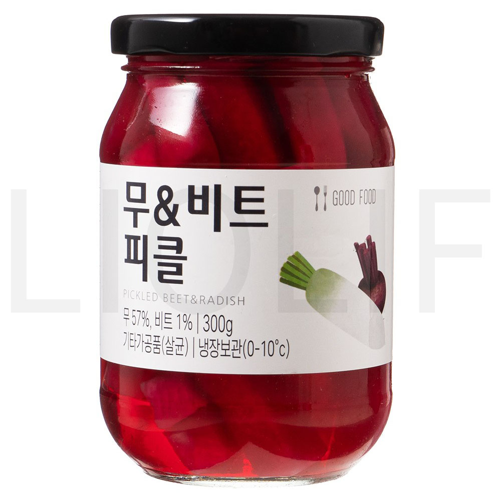 정성식품 기타반찬류 무 & 비트 피클, 300g, 1개 : SUPER SALE