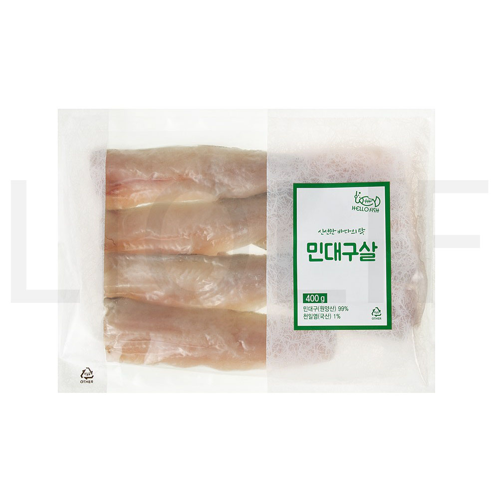 다미원 기타생선 원양산 손질 민대구살 (냉동), 400g, 1개 : SUPER SALE
