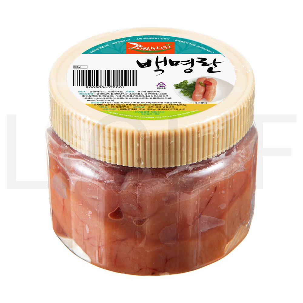 강경신안주식회사 명란젓 백명란젓, 500g, 1개 : SUPER SALE