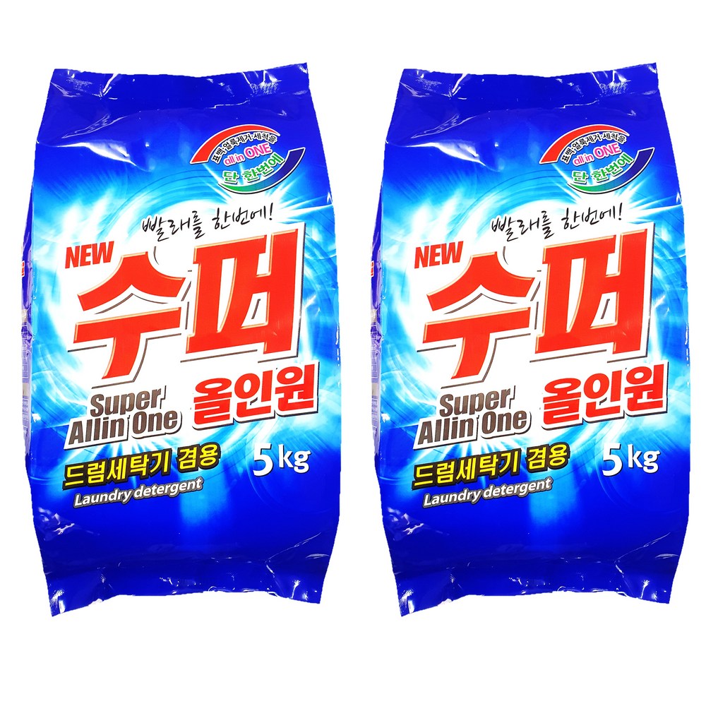 일신티엔씨 수퍼 올인 원 세탁세제 5kg 2개 : chunmistore