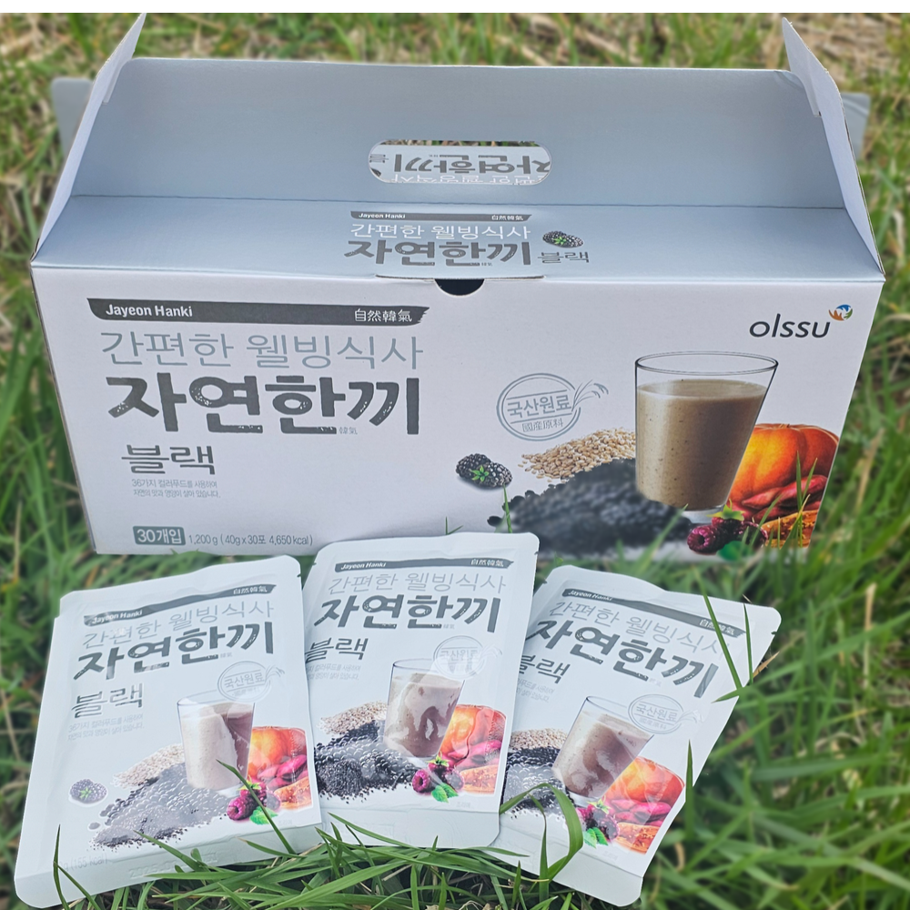 자연한끼 블랙 딸기 30봉 간편한 식사대용선식 블랙푸드 함유 선물세트 : 정우네마켓