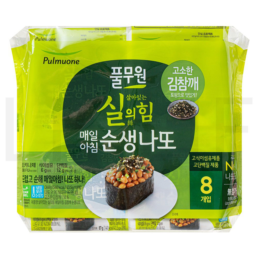 풀무원 낫토 김참깨 순생나또, 43.5g, 8개 : SUPER SALE