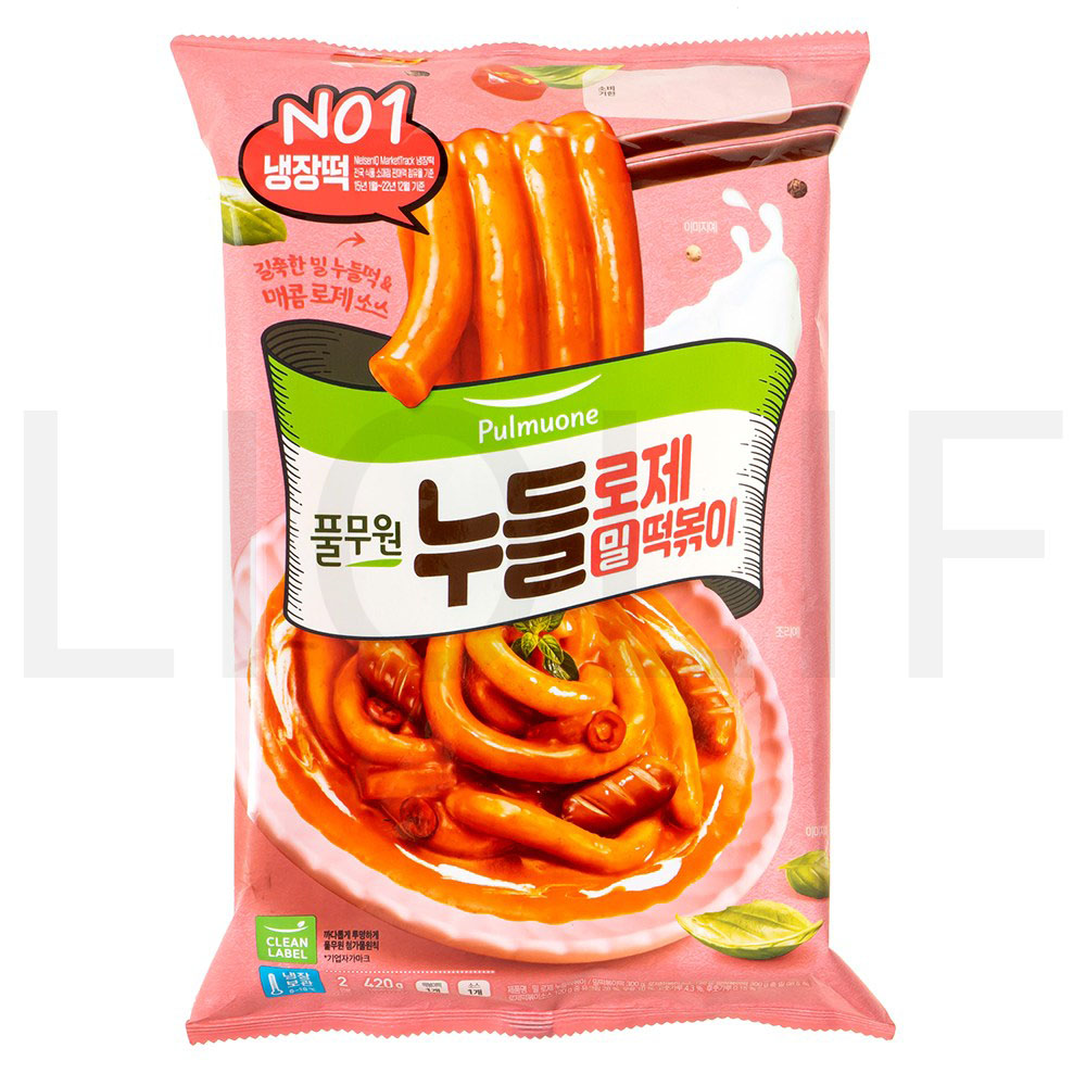 풀무원 떡볶이 밀 로제 누들떡볶이 2인분, 420g, 1개 : SUPER SALE