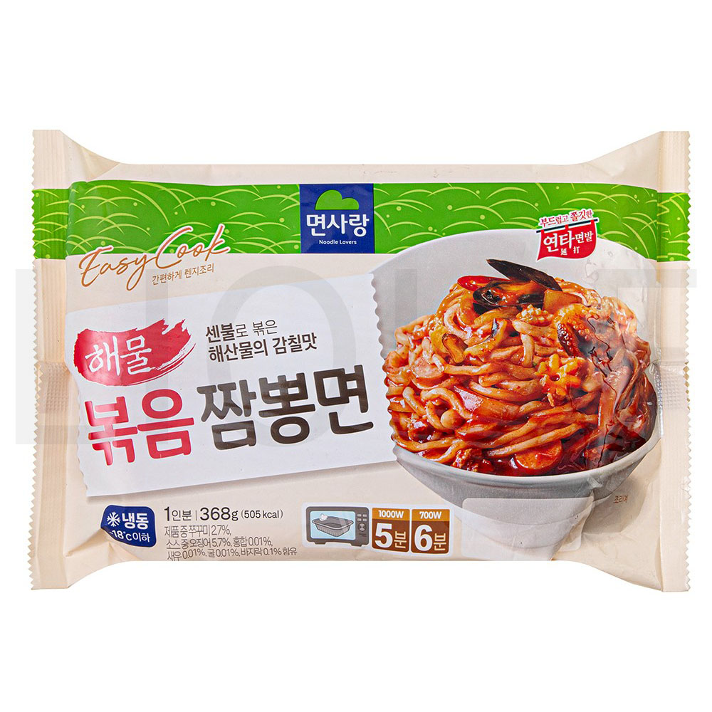 면사랑 기타냉동/간편조리식품 볶음짬뽕면 1인분 (냉동), 368g, 1개 : SUPER SALE