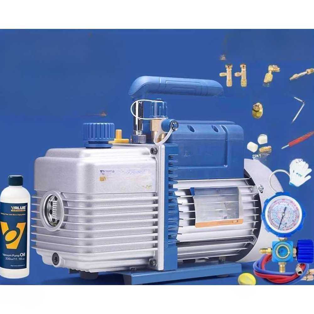 에어컨 진공펌프 도구 공구 세트 에어컨펌프 FY-3C-N FY-3C-N/3L/370W/5hp/측정기 : 밤부나기
