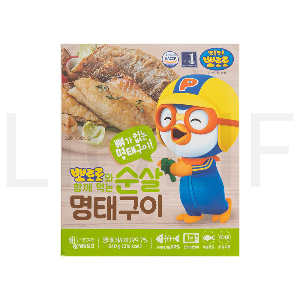 은하수산 기타생선 뽀로로와 함께 먹는 순살 명태구이 (냉동), 240g, 1팩 : SUPER SALE