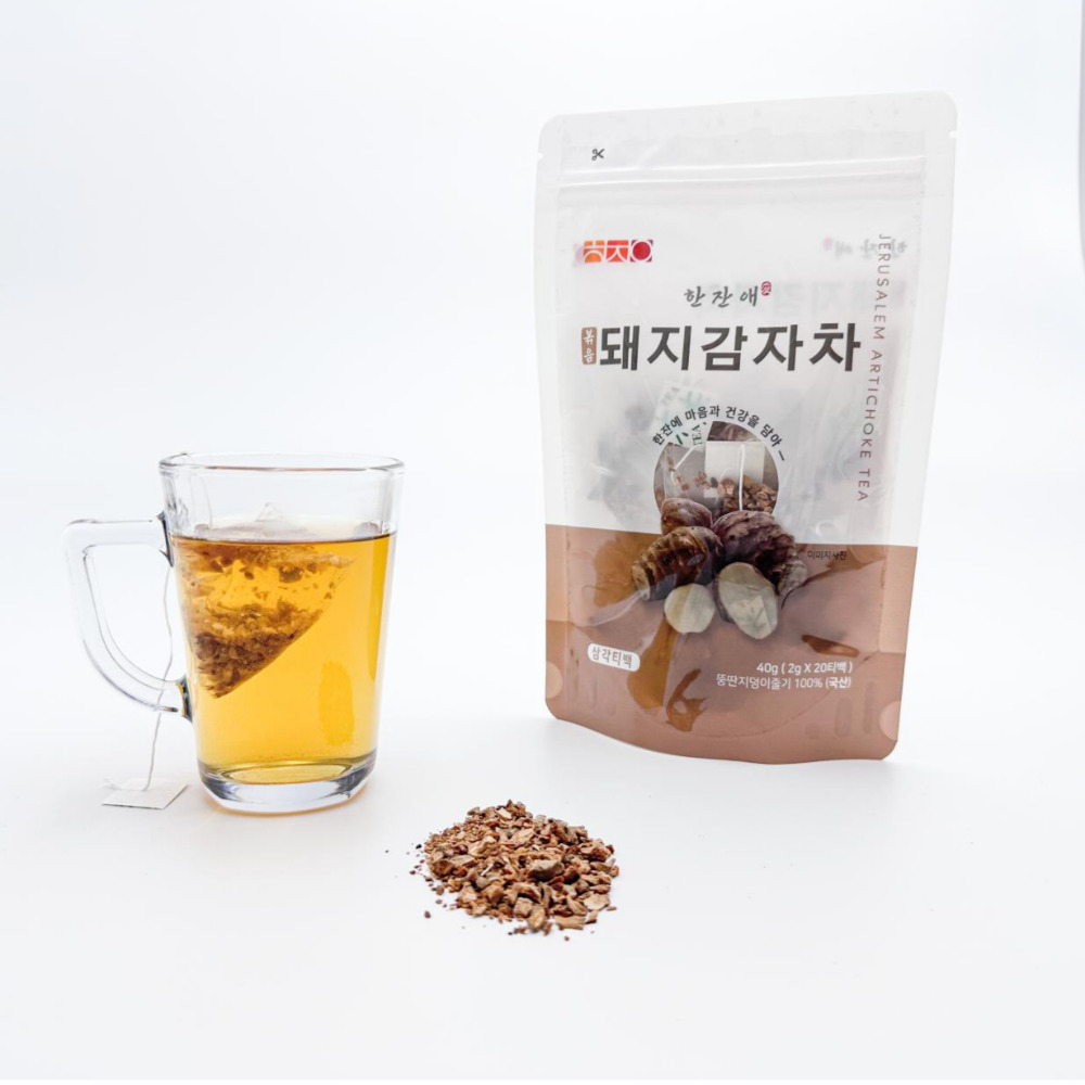 한잔애 볶음돼지감자차 국산 돼지감자차티백 건강차 : 베이시스푸드주식회사