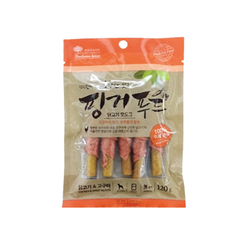 핑거푸드 닭고기 핫도그 120g - 유통기한:2025-11-14 강아지 개껌 : 슬기로운멍냥