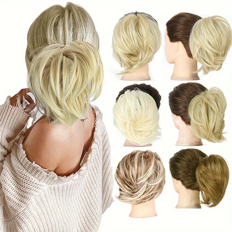 지저분한 롤빵 Chignon 합성 헤어 피스 클로 클립 헤어 익스텐션 여성용 헤어 피스 스 : 인리샵