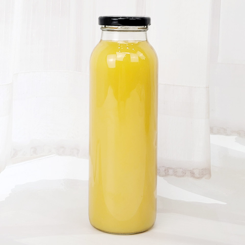 유리병 일자 주스병 500ml 카페 쥬스 밀크티 더치 통 : 해피미르