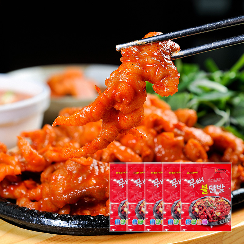 유진푸드 무뼈 불닭발 230g 4개 직화구이 매운닭발 : 푸드뱅크주식회사