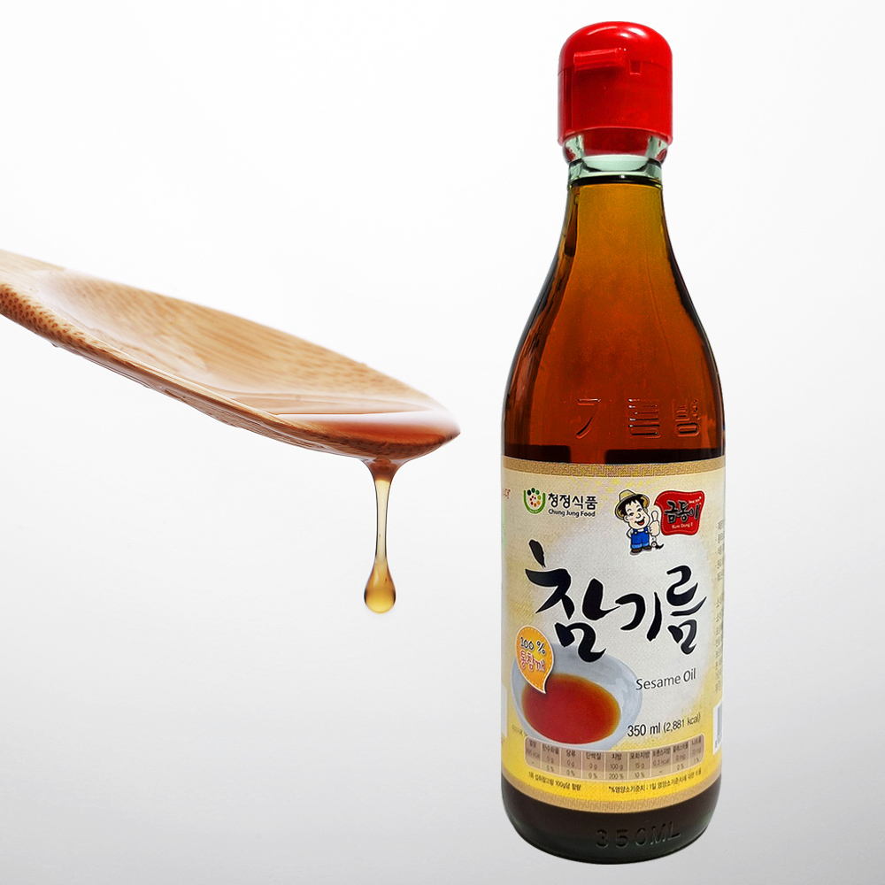 청정식품 참깨 100% 고소한 참기름 350ml 국내제조 : 꿀팁쇼핑