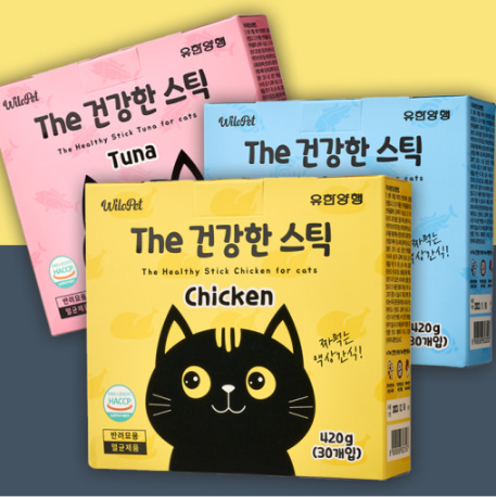 (유통기한임박) 윌로펫 더 건강한 스틱 고양이 유산균 닭고기 30p : 전국구고양이