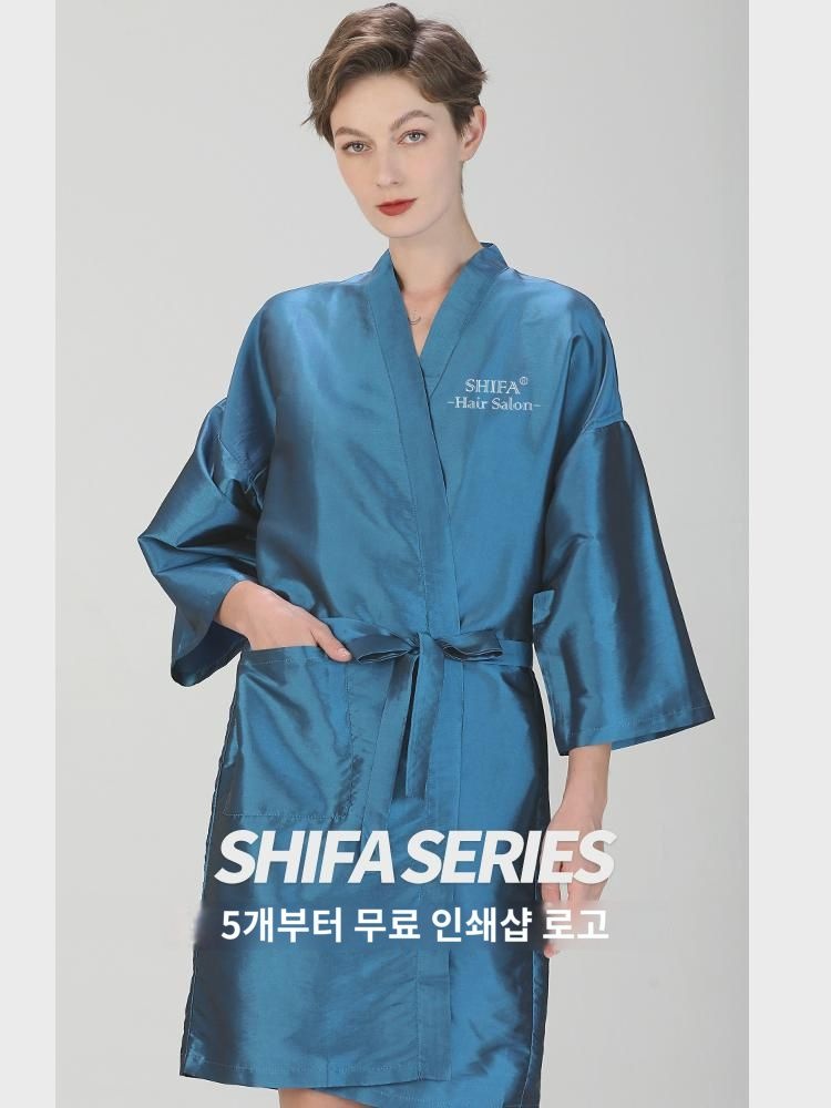 이발소 헤어 가운 인터넷 홍조 고급 염색옷 미용실 전문 염색복 랩 맞춤 로고 : 데메트리