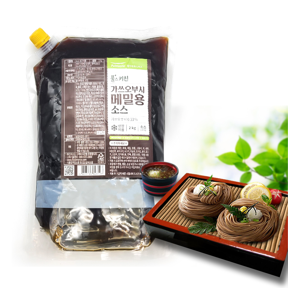 풀무원 푸드머스 바른선 가쓰오부시메밀용소스 2kg 메밀소바 : 우유팡