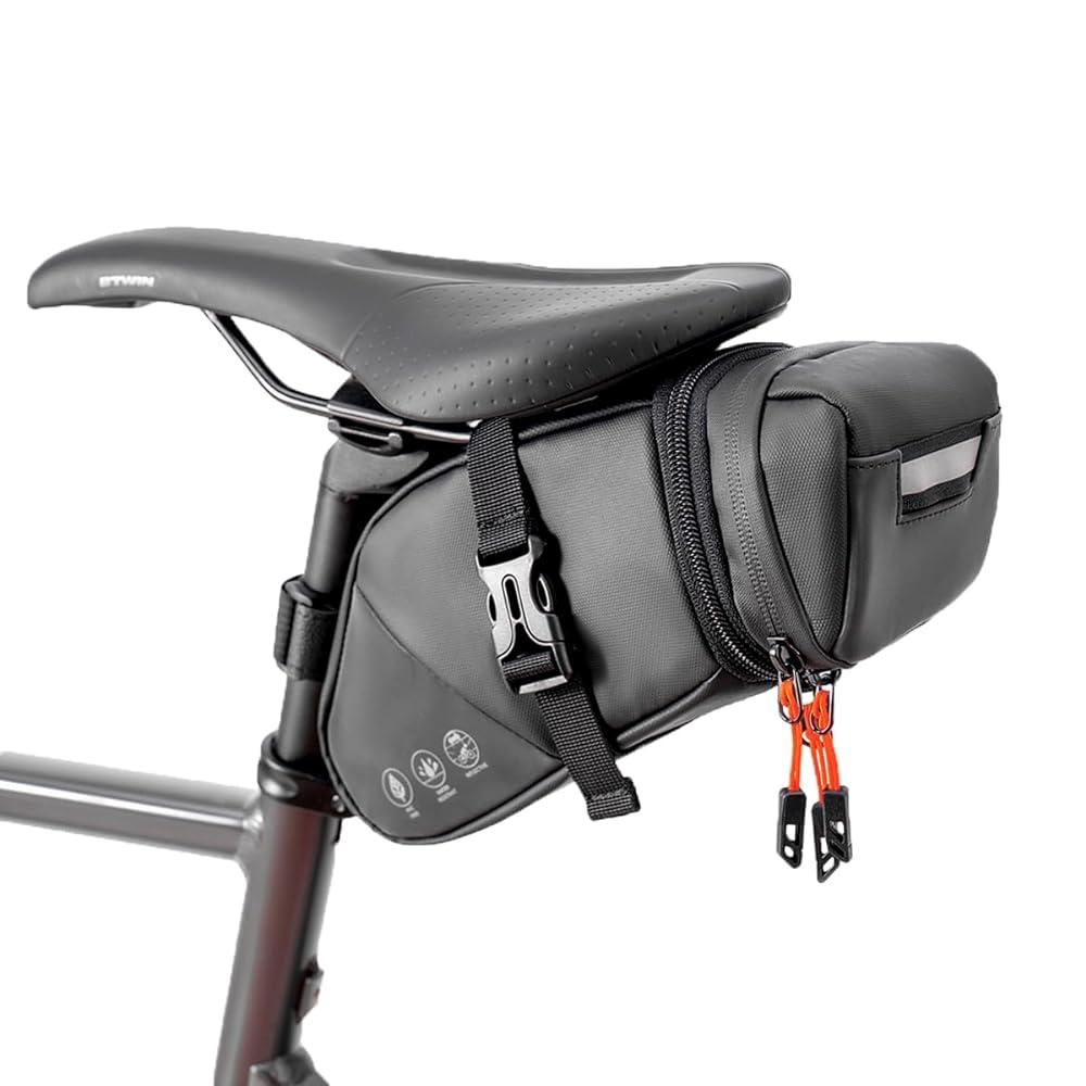 Danuosie Bike Seat Bag, Waterproof Bicycle Saddle Bag, Expandable Capacity Cycling Under Seat Pouch : 단감직구상록