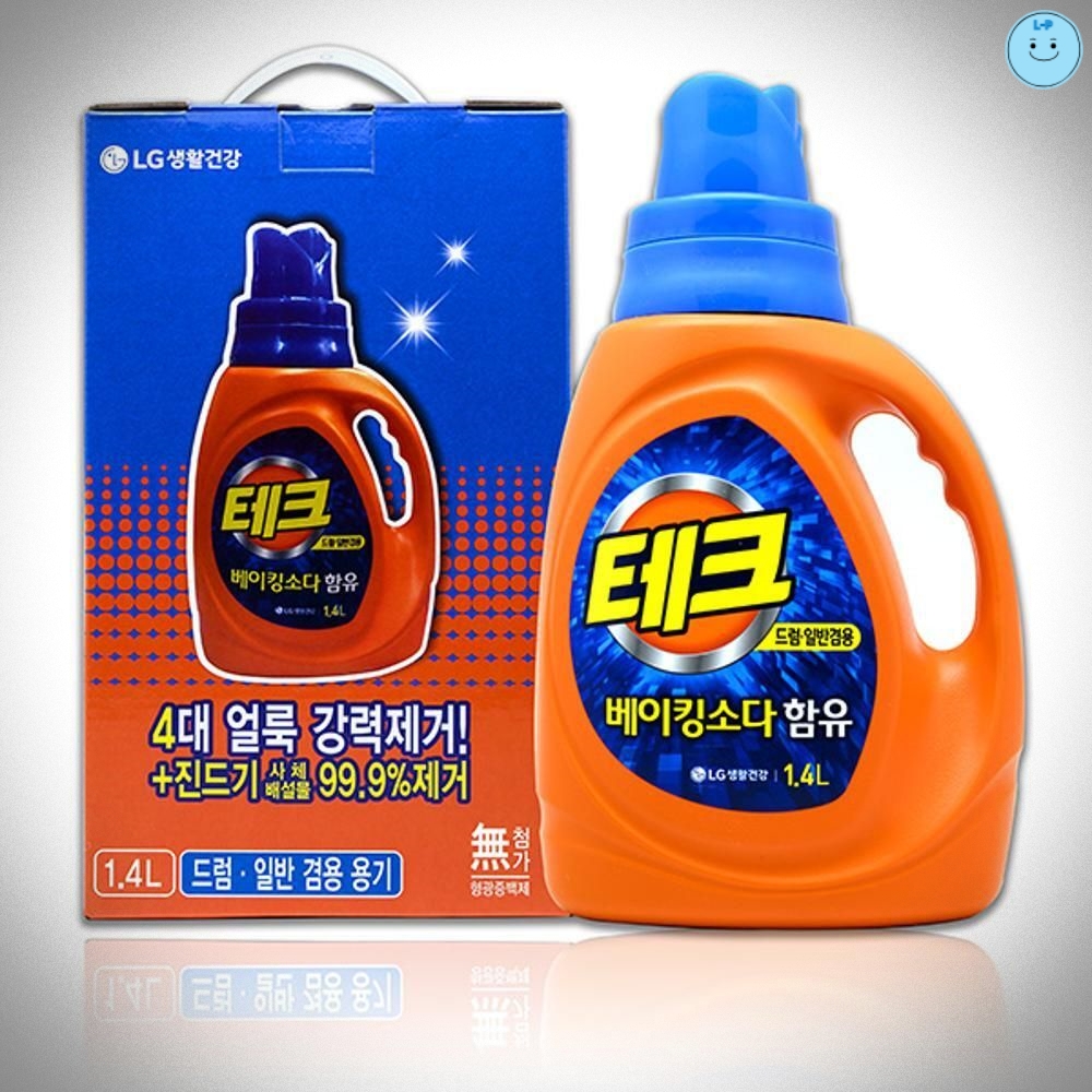 깔끔파워 테크 거래처 일반드럼겸용 인사 액체세제 빨래세제 겸용 감사 일반드럼 세탁세제 설 추석 1.4L : 리빙핫