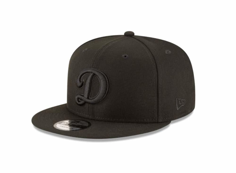 New Era 9Fifty 모자 로스앤젤레스 다저스 베이직 D 블랙 온 블랙 스냅백 조절 가능 : 단감직구상록