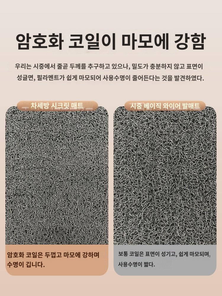 실크코일 발받침  매트 메인 캐빈 매트 카펫 원칩 전용 캐릭터 큐티 여자 더러움 방지 : 베튜라든