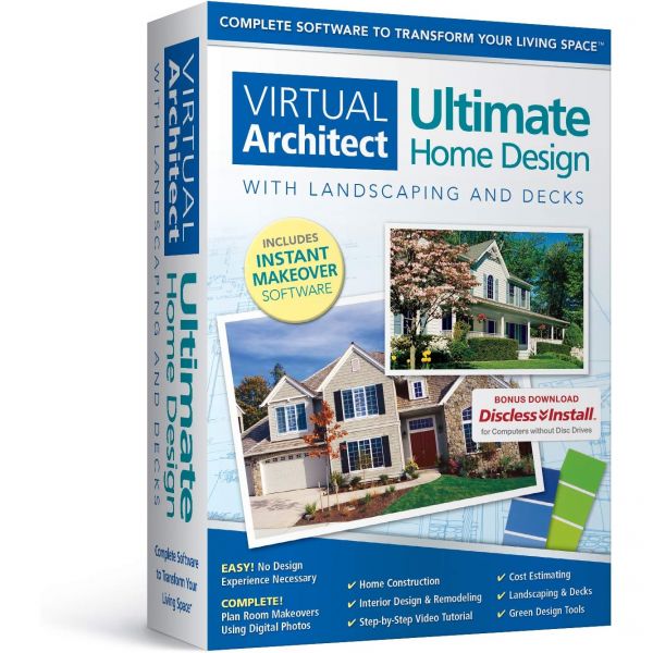 조경 및 데크 8.0을 적용한 Virtual Architect Ultimate Home 설계 : 리브인6th