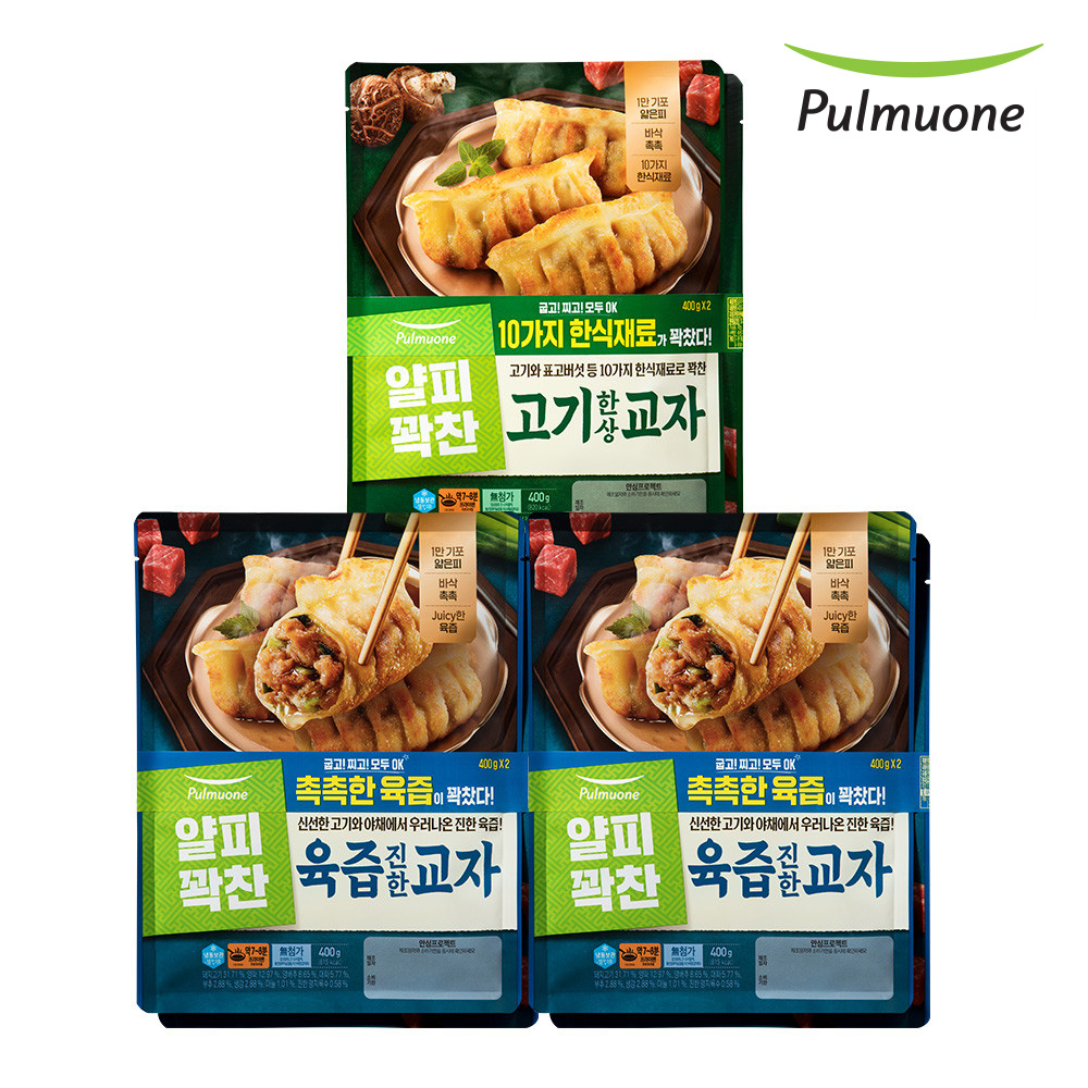 풀무원 얄피꽉찬 육즙400gx4봉+고기한상400gx2봉_P : 풀무원