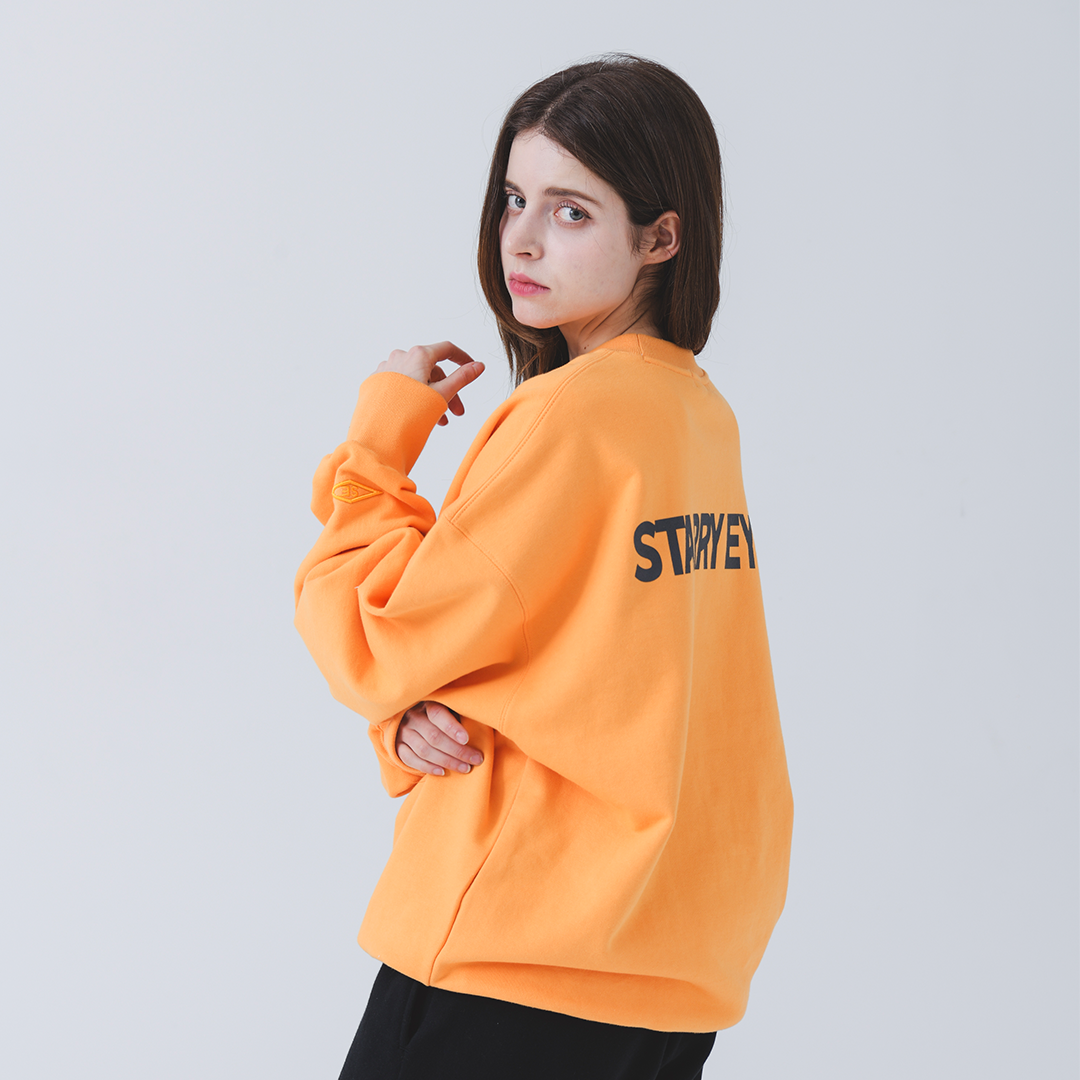 Star Heavy MTM(Orange) 스태리아이드 시그니처 별 오버핏 맨투맨 : 스태리 아이드