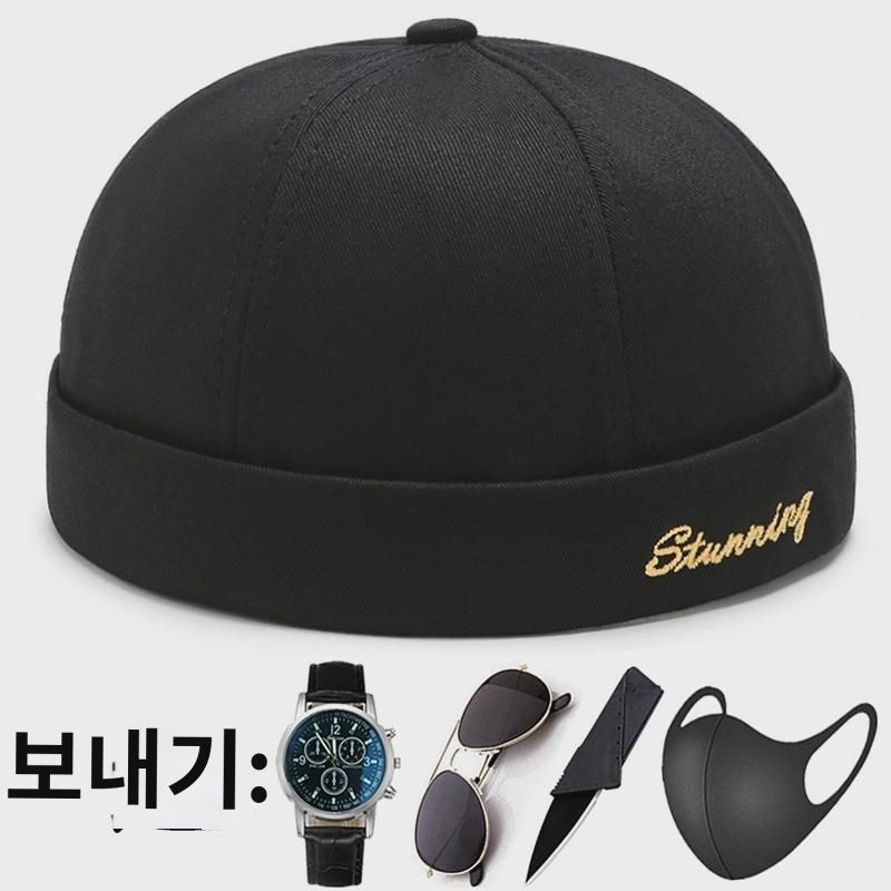 모자 남녀 봄여름 챙 없는 돔구슬 모자 메인 모자 판 힙합 스트리트 사회 건달 모자 : 가딘너타