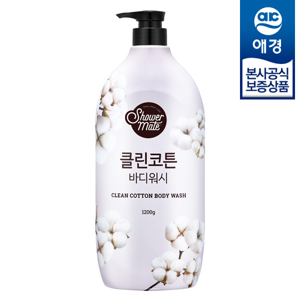 [애경] 샤워메이트 내추럴 바디워시 클린코튼 1.2kg x1개 : 세상담기-네오홀릭