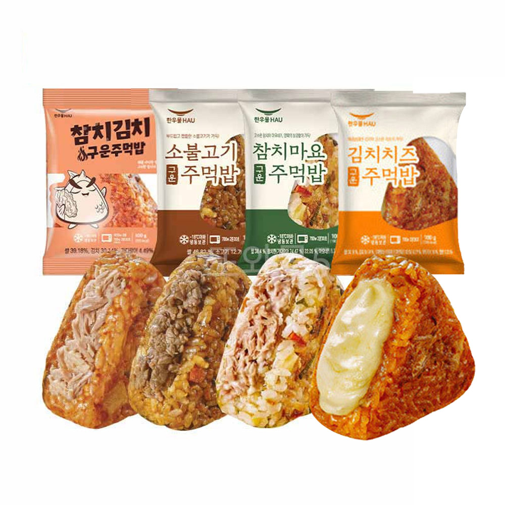 한우물 구운 주먹밥 4종세트 / 코스트코 김치참치 김치치즈 참치마요 소불고기 삼각김밥 : 또와몰53