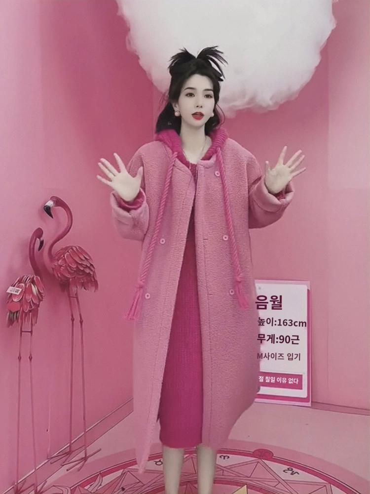 유럽 가을 2023 신상 고급스러운 빈티지 패션 후드 캐주얼 루즈핏 날씬해 는 H라인 니트 맨투맨 : 페렌도아